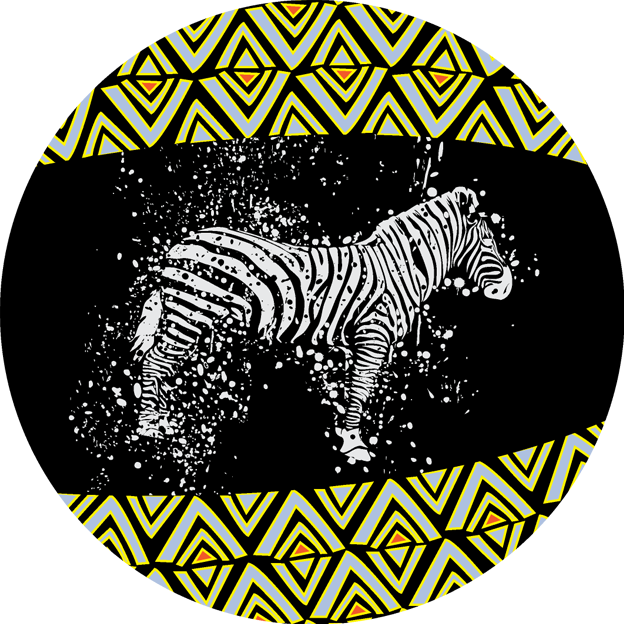 非洲动物系列隔热杯垫3